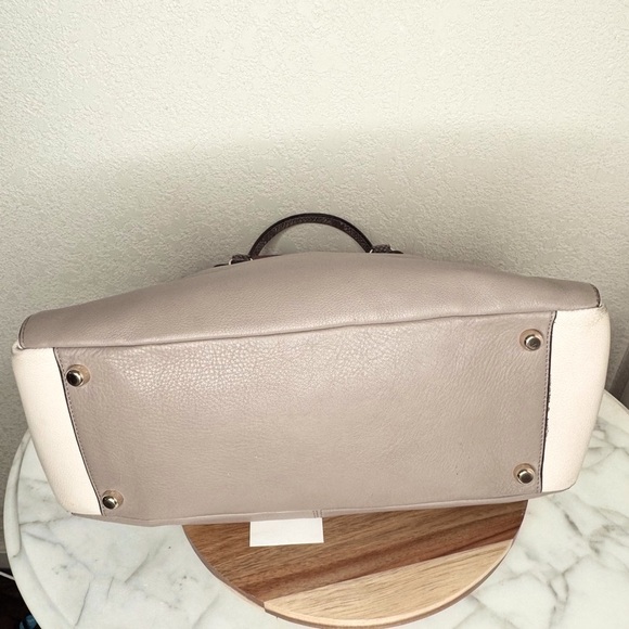 COACH Morgan Color Block Pebble Leather w/Exotic Embossed Trim Satchel/Crossbody - Picture 14 of 15